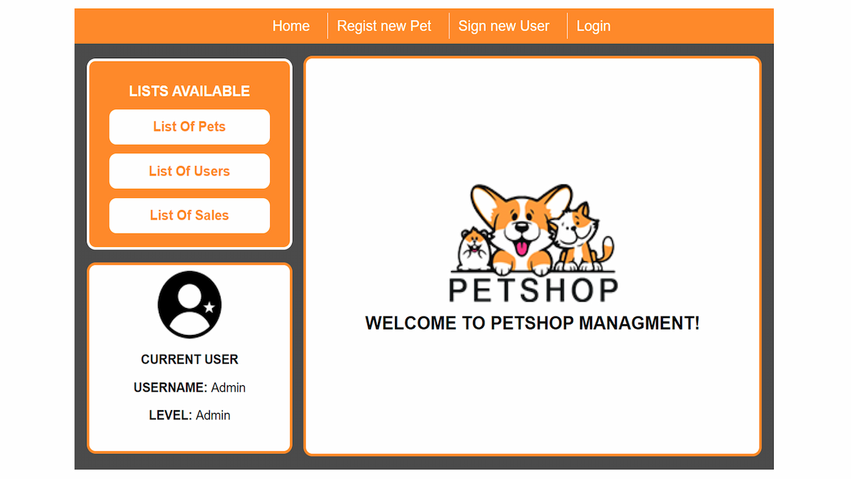 Sistema de Gestão de Petshop WEB - JAVA EE